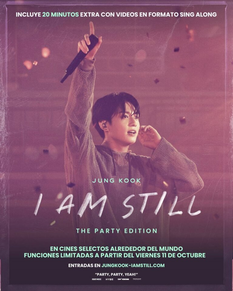 JUNG KOOK: I AM STILL – THE PARTY EDITION, la versión extendida del aclamado documental llega a Cinépolis +QUE CINE