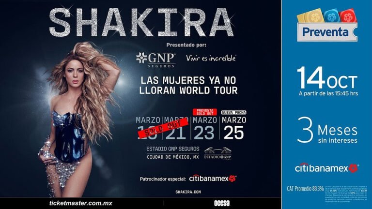 ¡Shakira rompe récords mundiales y anuncia nuevas fechas en México!