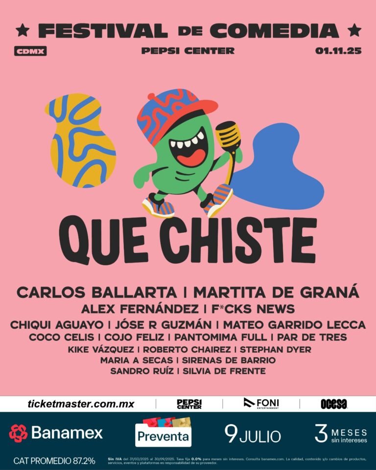 QUE CHISTE!, el primer festival de comedia latinoamericano, hará reir a carcajadas a la CDMX.