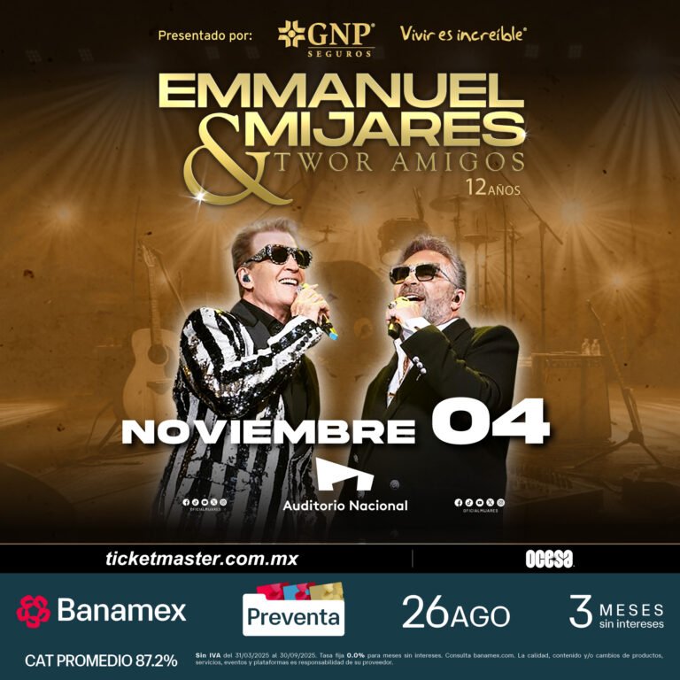 Emmanuel & Mijares, regresan a coloso de Reforma.