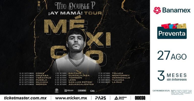 Tito Double P anuncia la etapa en México de su gira ¡Ay Mamá!