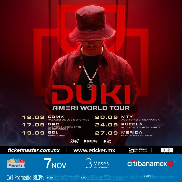 DUKI INICIÓ SU GIRA POR MÉXICO CON UN SOLD OUT HISTÓRICO EN EL PALACIO DE LOS DEPORTES.
