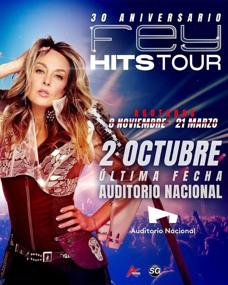 La Cantante Fey, festeja a lo grande sus 30 años de carrera en el Auditorio Nacional. | Conferencia de Prensa