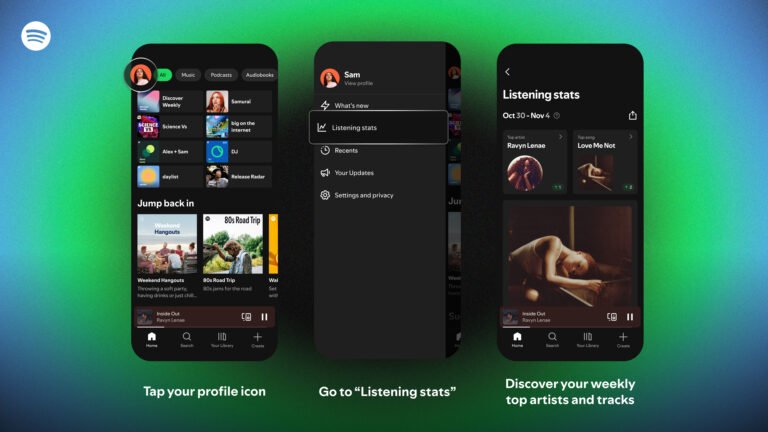 La nueva función de Spotify muestra tu semana en música