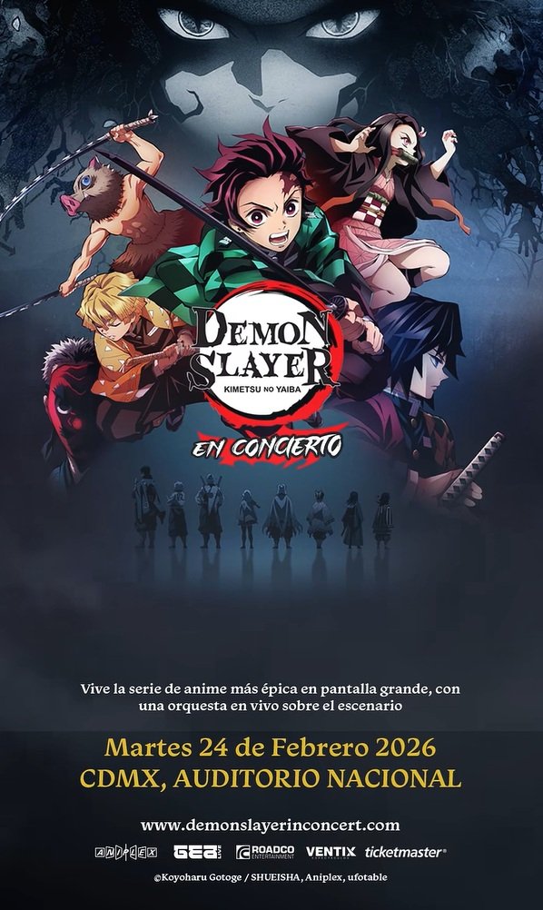 “Demon Slayer: Kimetsu no Yaiba en Concierto” llega a la Ciudad de México y Guadalajara en 2026.