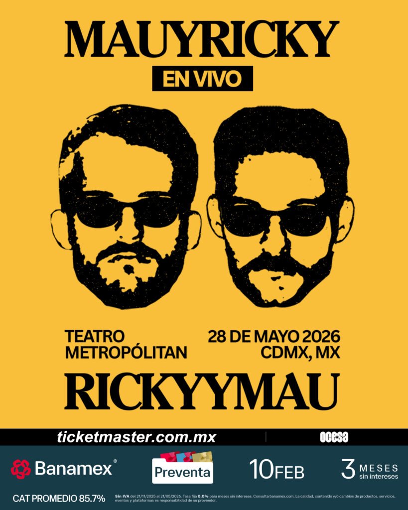 Mau y Ricky llegan al Teatro Metropólitan con el pop latino que conquista al mundo.