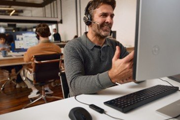 Auriculares HP Poly Mission Series diseñados para trabajo híbrido