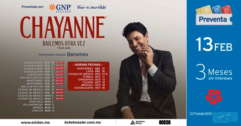 Chayanne abre una segunda etapa de su gira por México