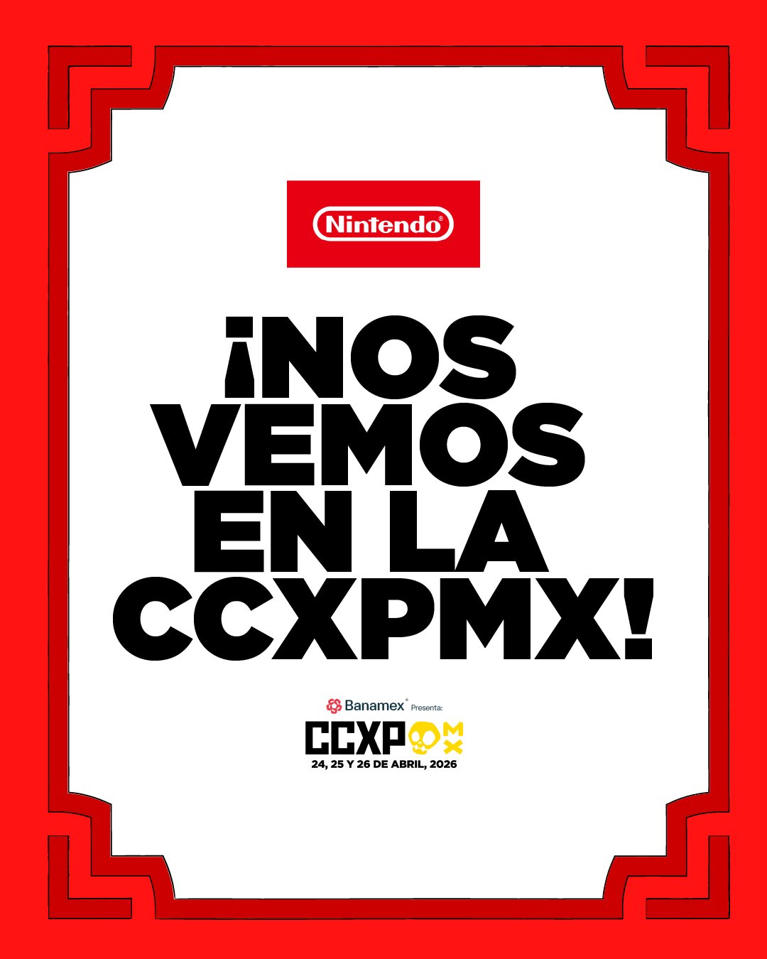 Nintendo Switch 2 en CCXP México 2026 stand
