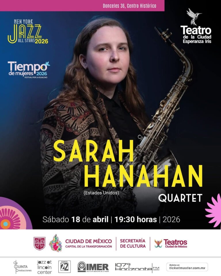 Sarah Hanahan llegará al escenario del Teatro de la Ciudad Esperanza Iris.