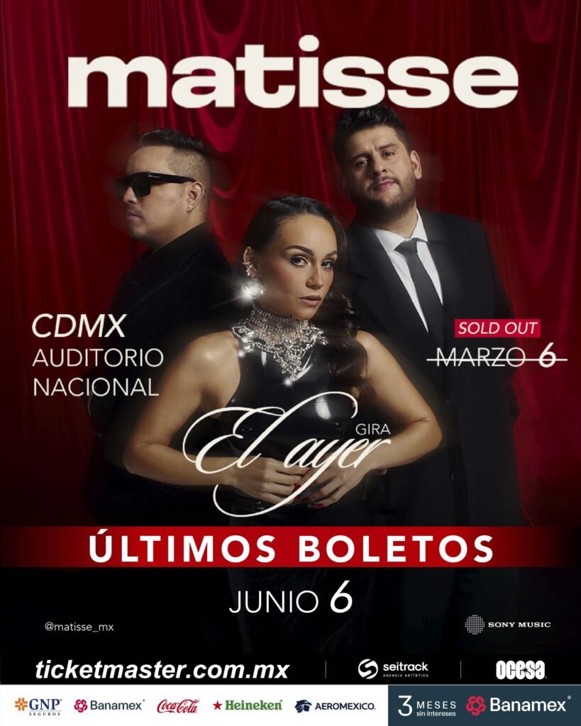 Matisse se prepara para conquistar nuevamente el Auditorio Nacional con una fecha casi agotada