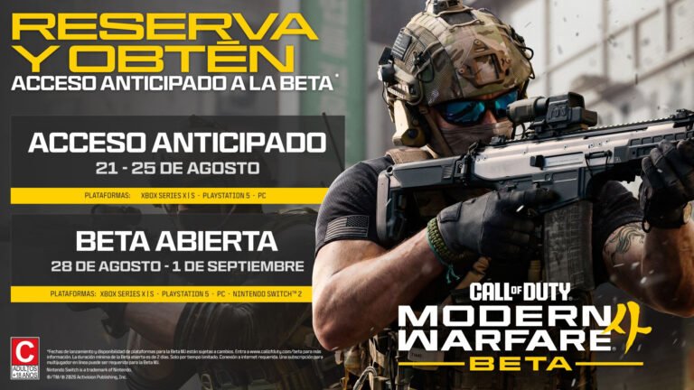 ¡Call of Duty: Modern Warfare 4 calienta motores! Fechas de la Beta, COD: NEXT y su llegada a Switch 2