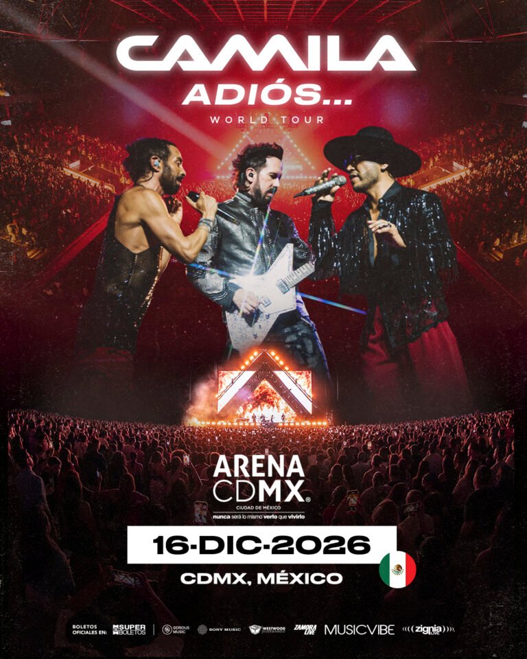 Camila se despide de CDMX con su “Adiós… World Tour 2026”