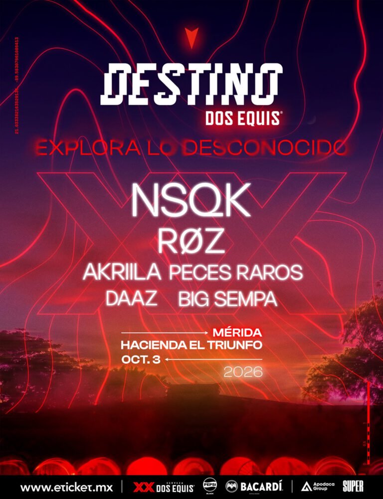 Destino Dos Equis aterriza en Mérida con NSQK, RØZ, Akriila y más