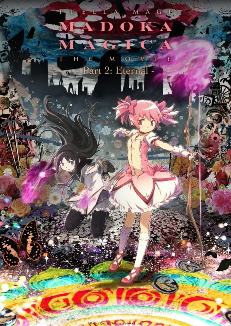 Póster de la trilogía de películas de Puella Magi Madoka Magica